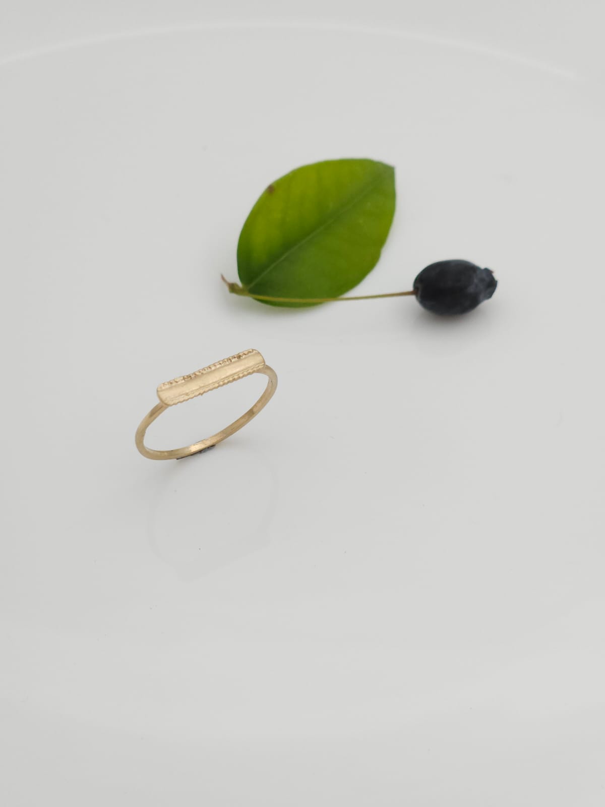 14K Gold Ring with a Matte Finish