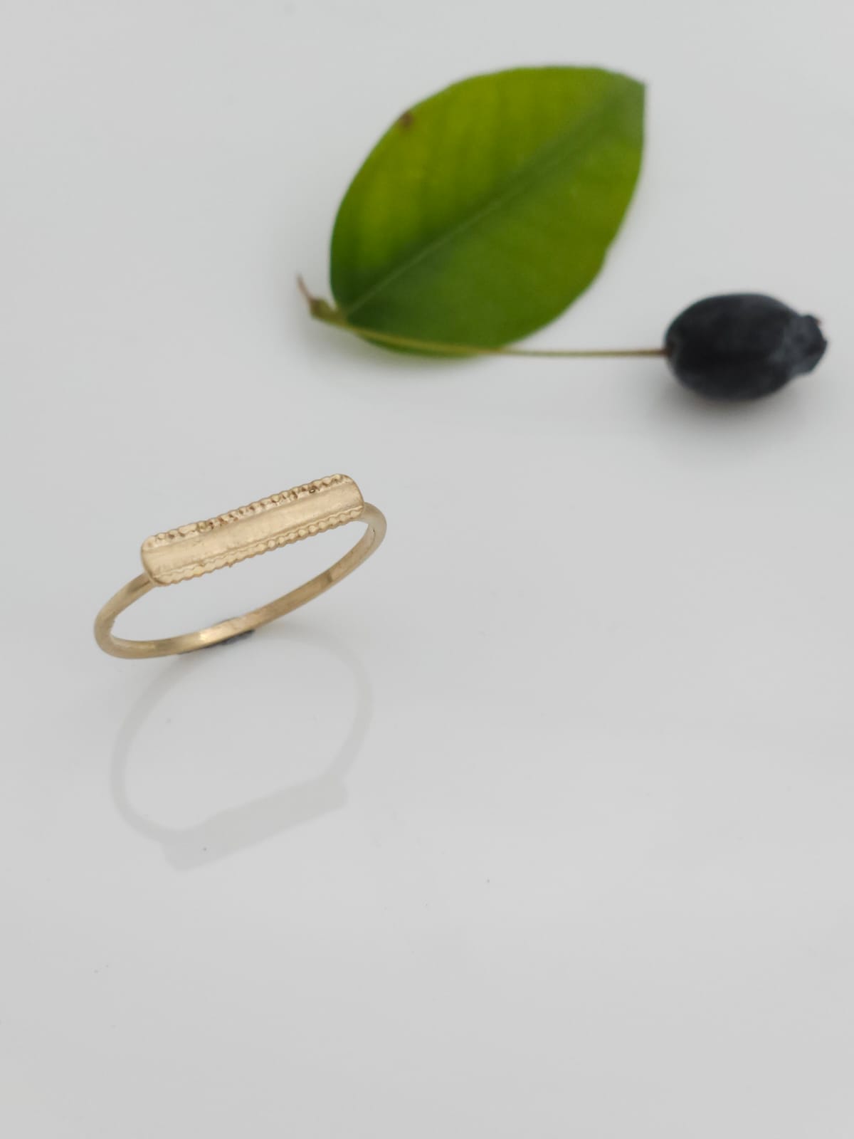 14K Gold Ring with a Matte Finish