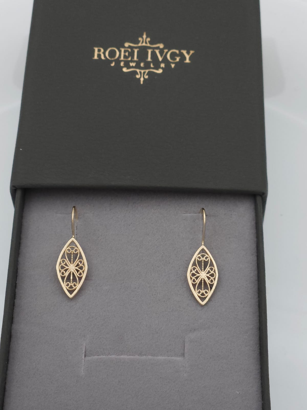 14K Gold Filigree Earrings