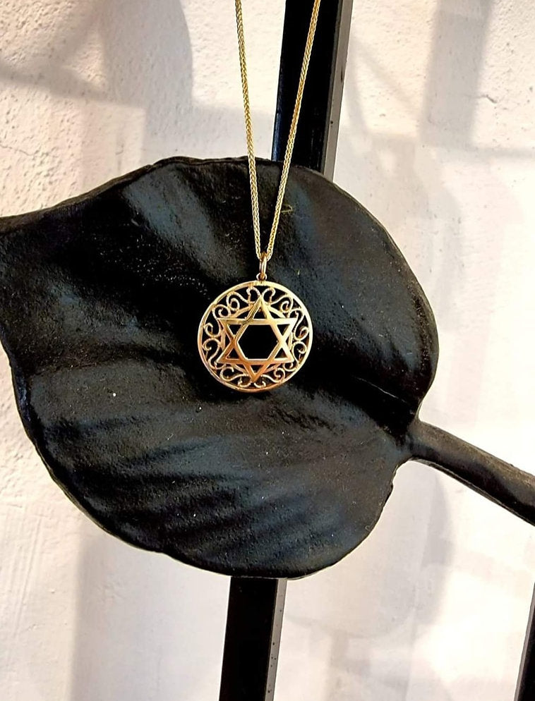 14K Gold Star of David