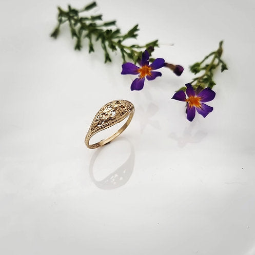 14K Gold Embellished Ring