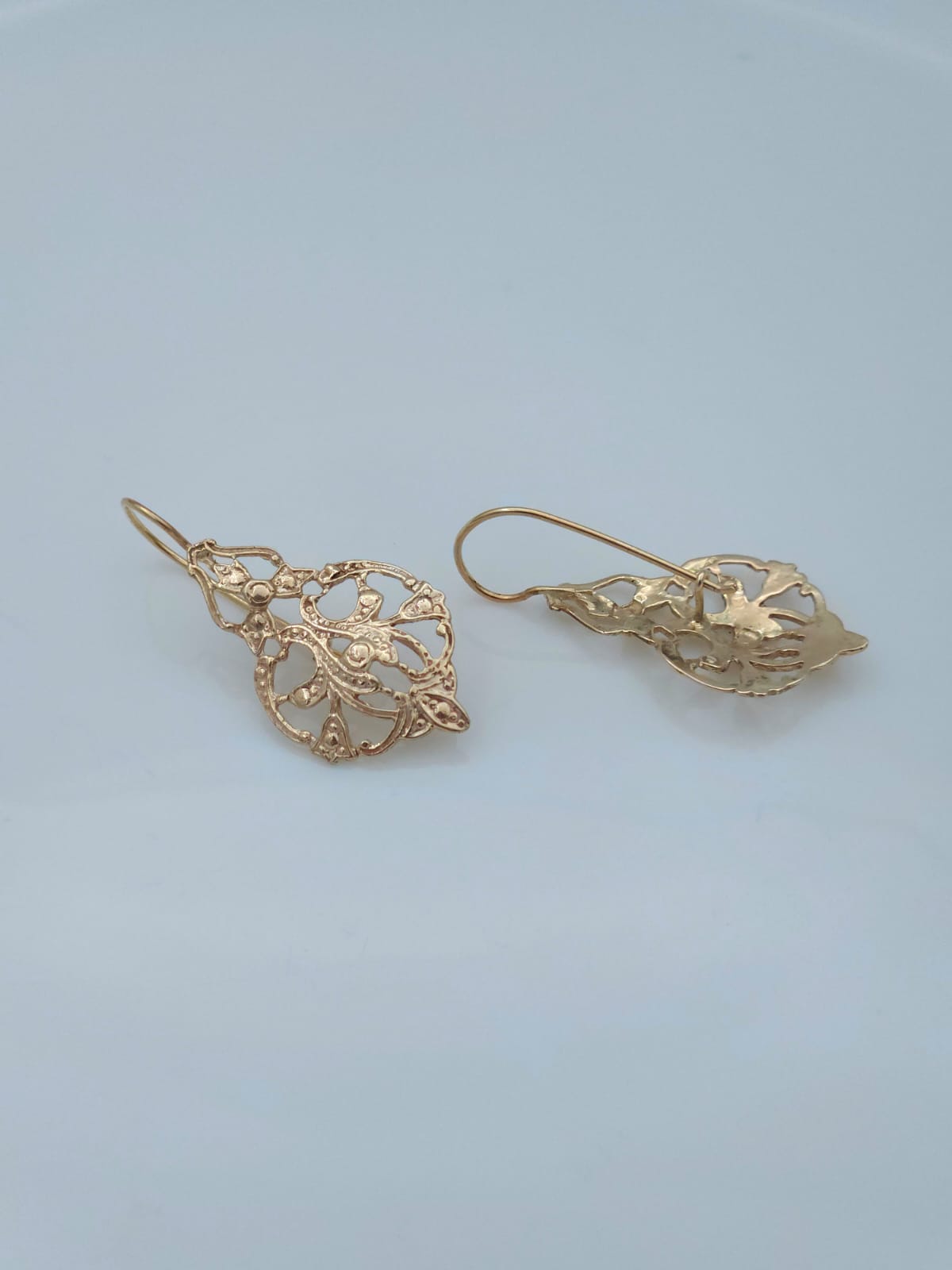 14K Gold Victorian-Style Earrings