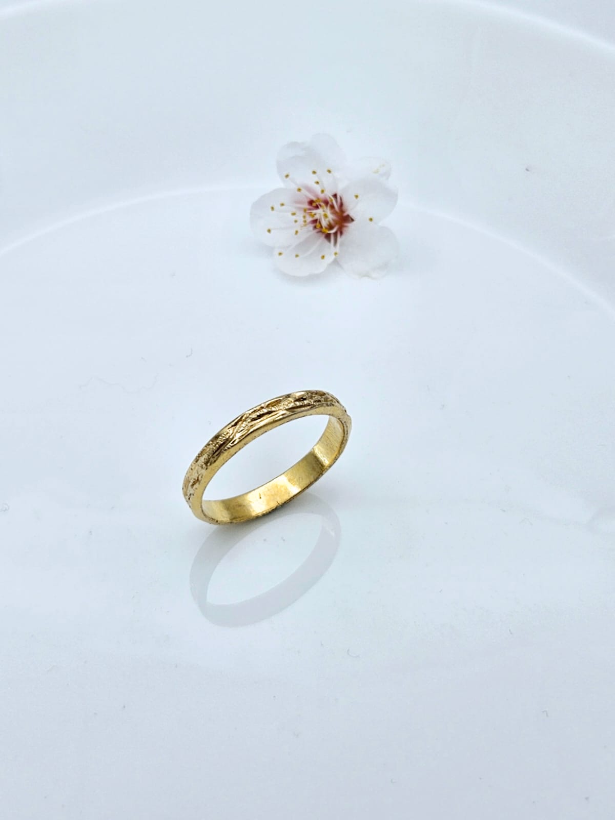 14K Gold Raw-Style Unisex Ring