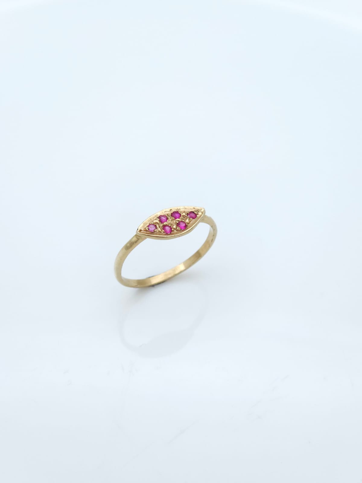 14K Gold Ring Set with Ruby Stones