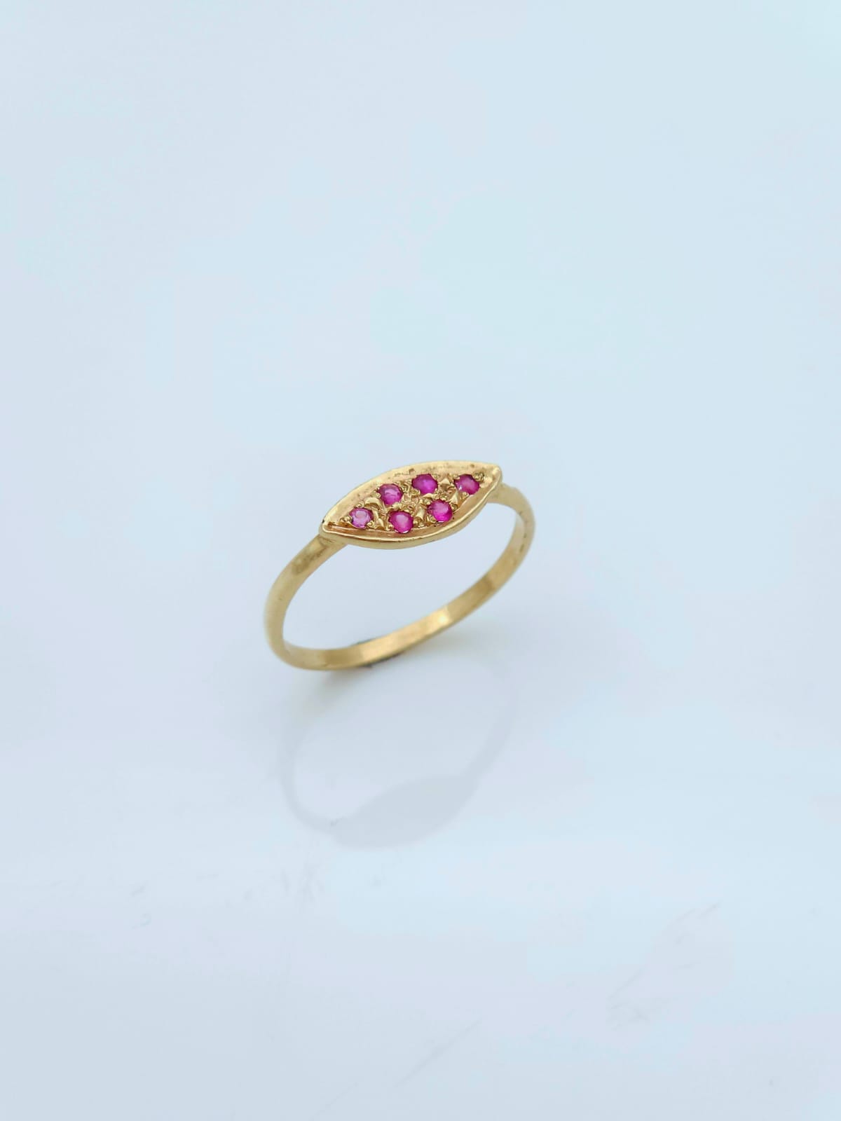 14K Gold Ring Set with Ruby Stones