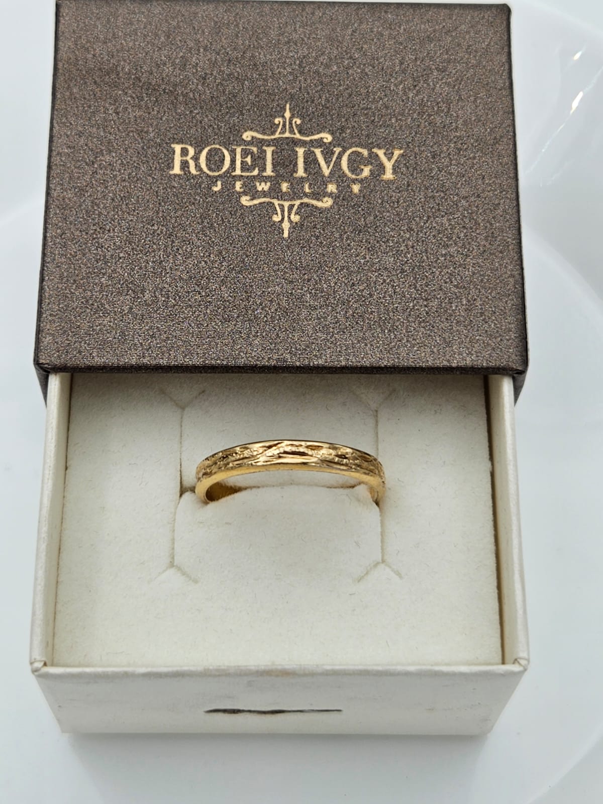 14K Gold Raw-Style Unisex Ring