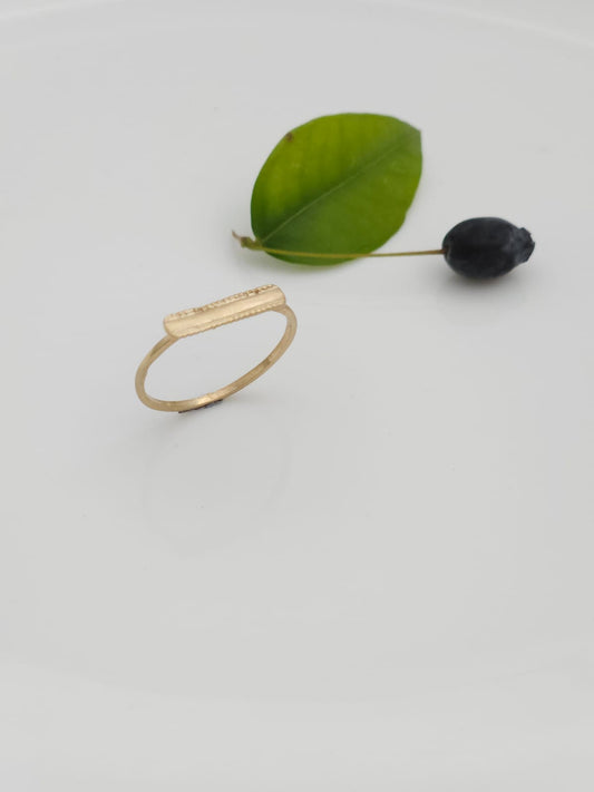 14K Gold Ring with a Matte Finish