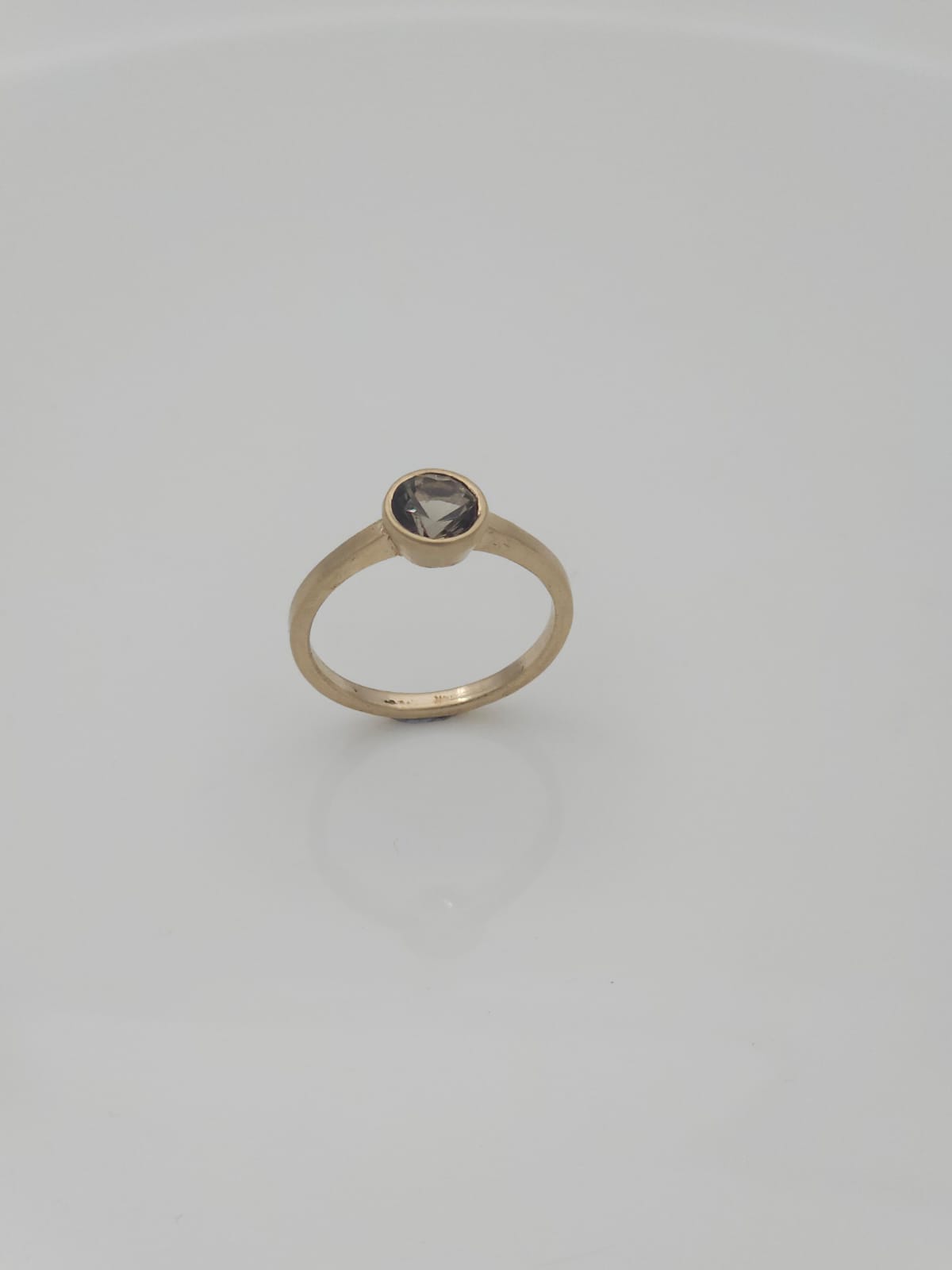 14K Gold Ring Set with Smoky Topaz