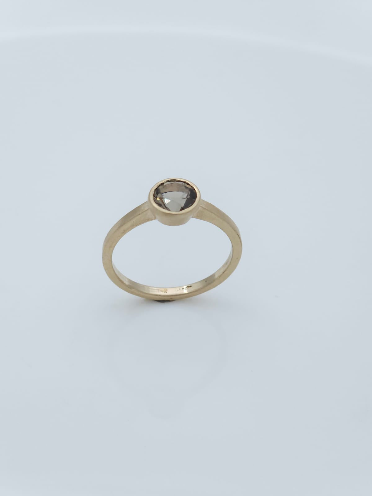 14K Gold Ring Set with Smoky Topaz