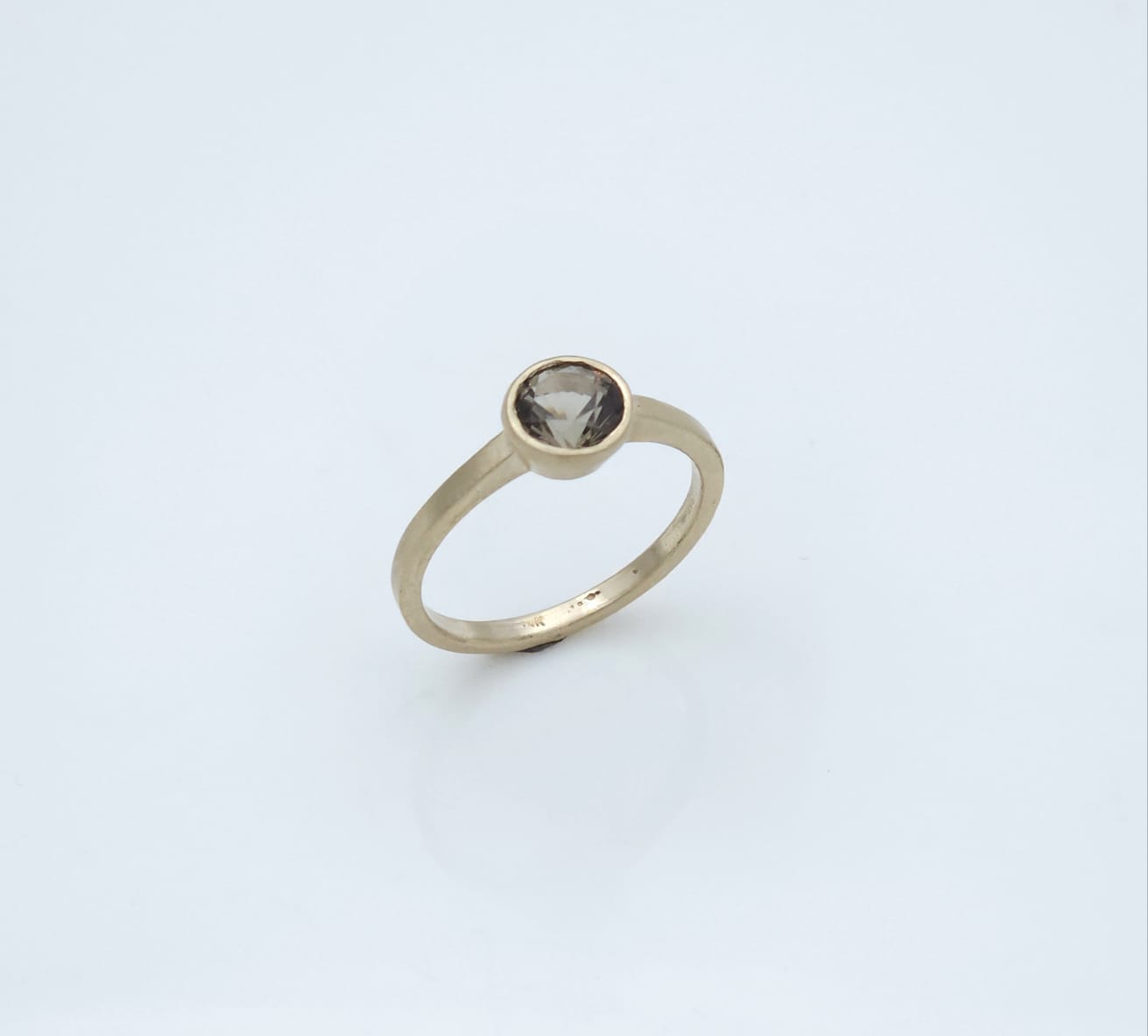 14K Gold Ring Set with Smoky Topaz