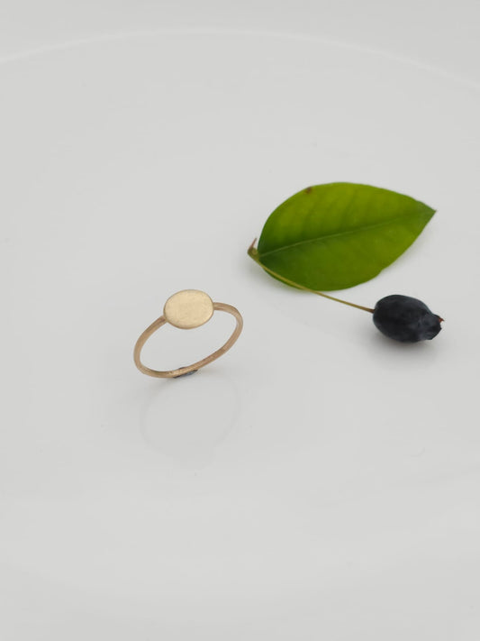 14K Gold Ring with a Matte Finish