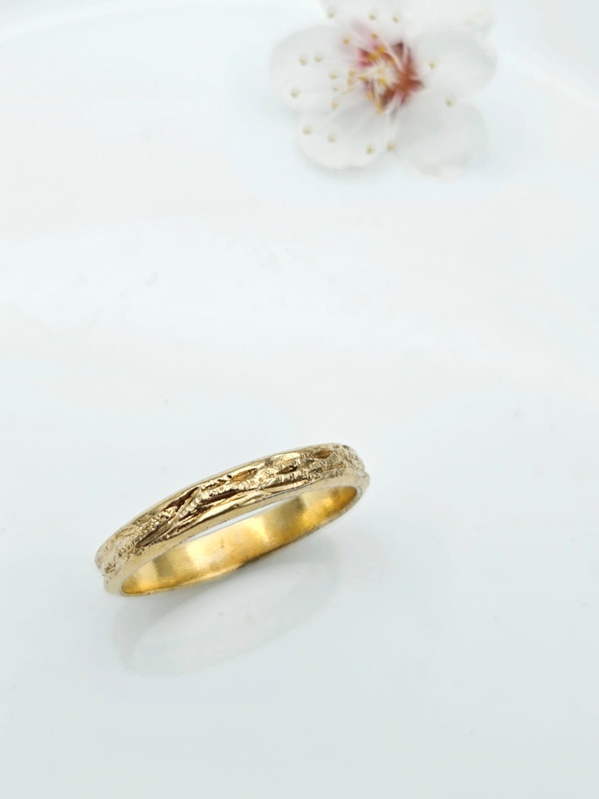 14K Gold Raw-Style Unisex Ring