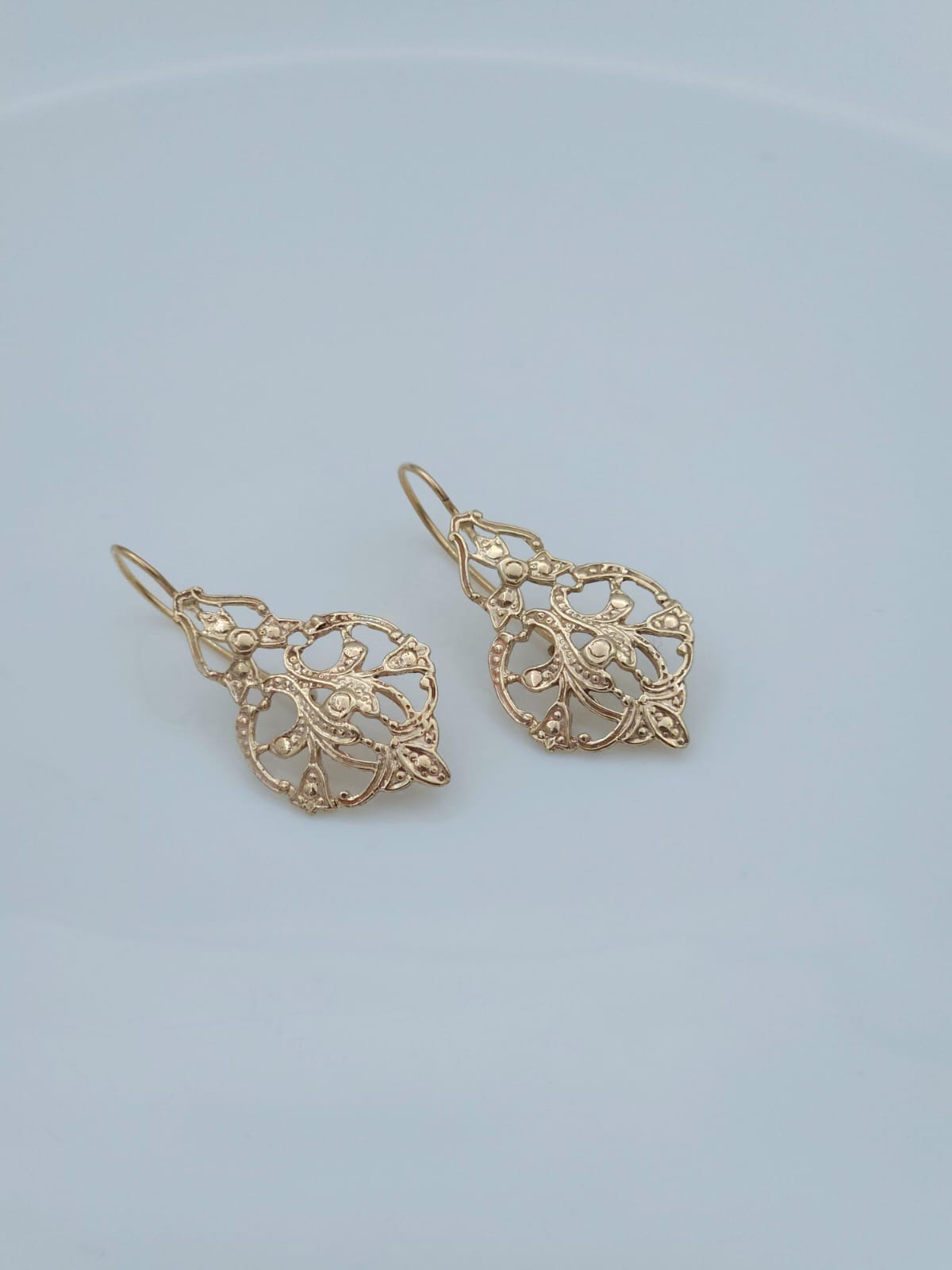14K Gold Victorian-Style Earrings