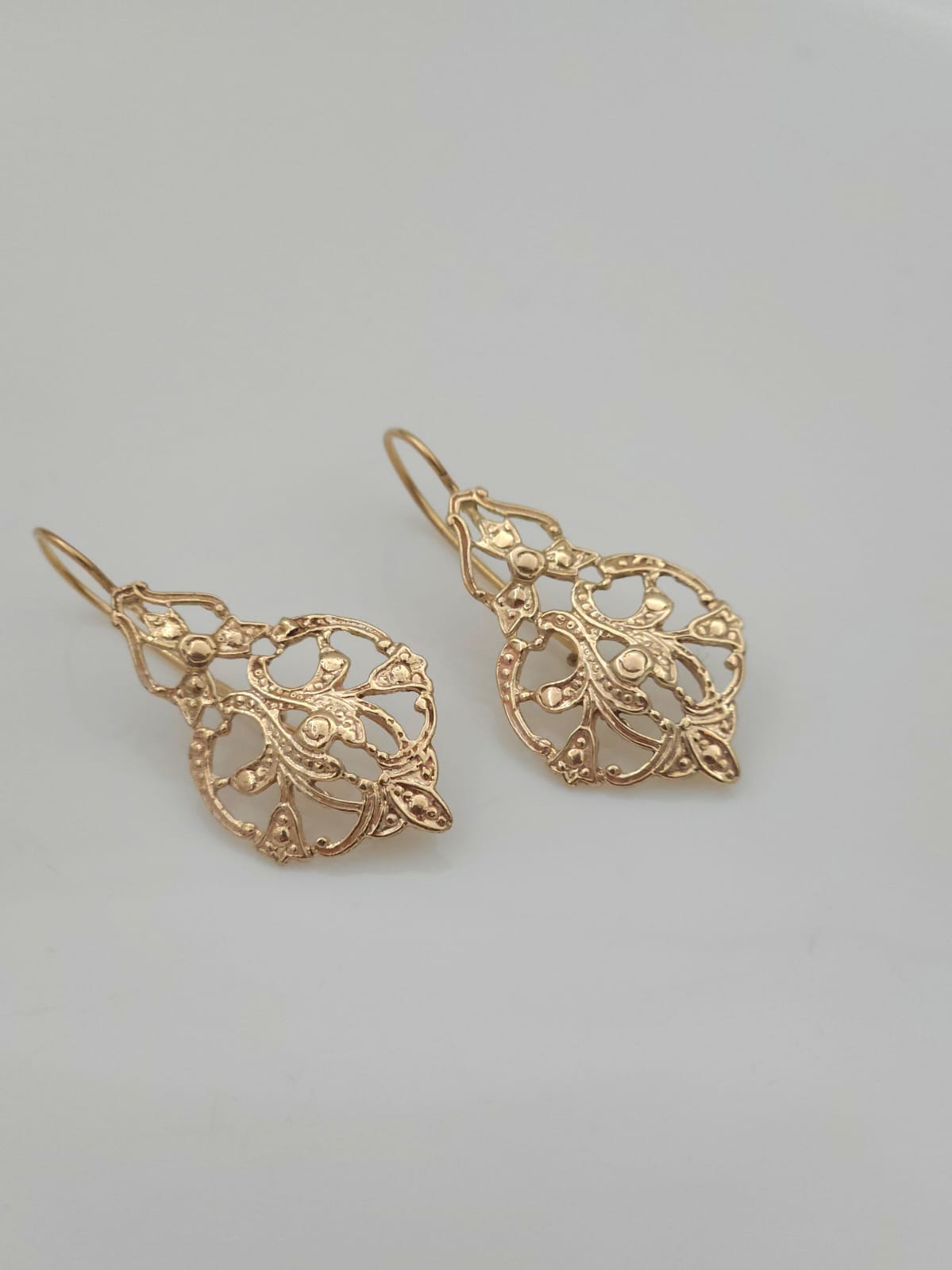 14K Gold Victorian-Style Earrings
