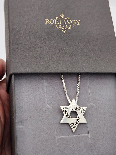 מגן דוד כסף אלגנטי