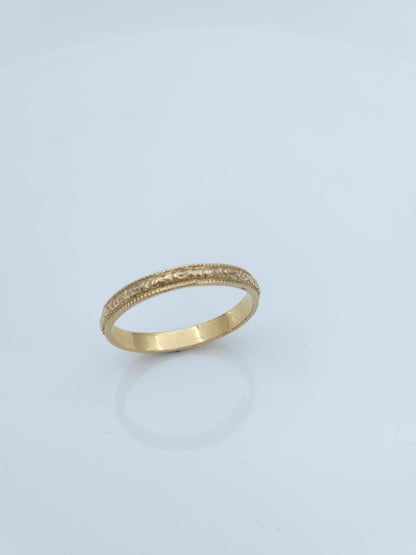 14K Gold Ring Decorated in a Moroccan Style