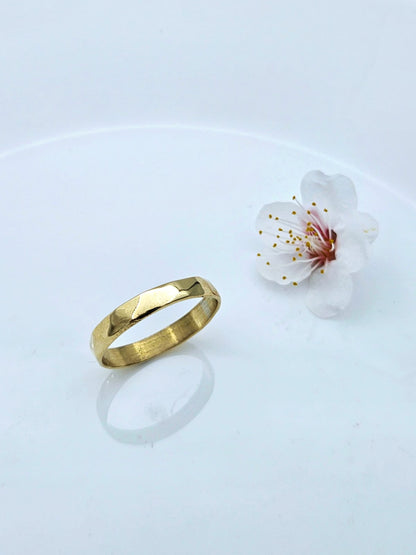 14K Gold Textured Ring