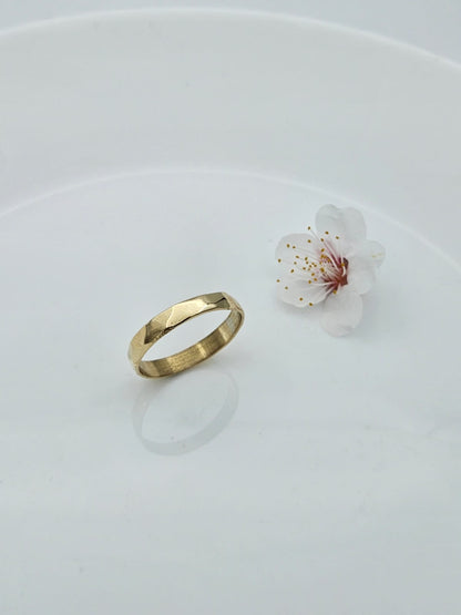 14K Gold Textured Ring