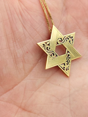 14K Gold Star of David