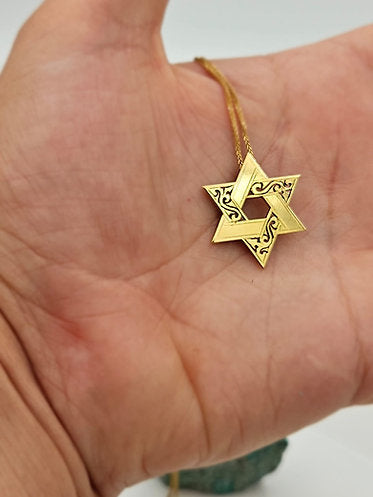 14K Gold Star of David